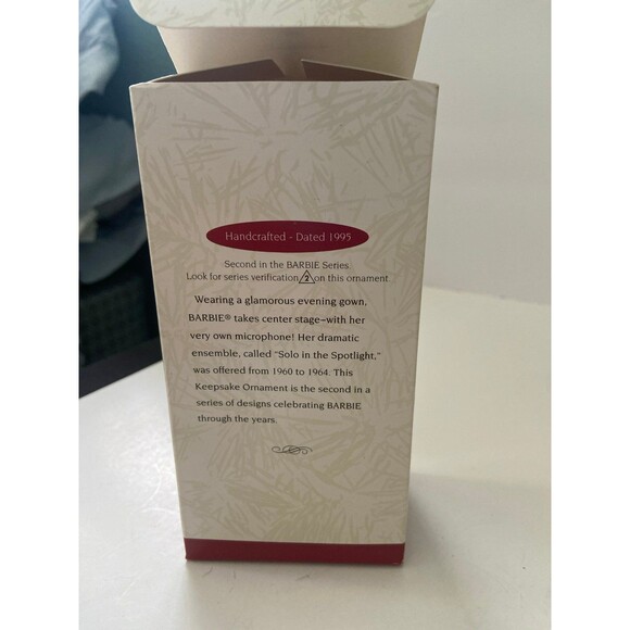 Hallmark Barbie ornament 1995/Barbie Mattell 1996 Pink Bow Fashion Set of 2 - Picture 6 of 10